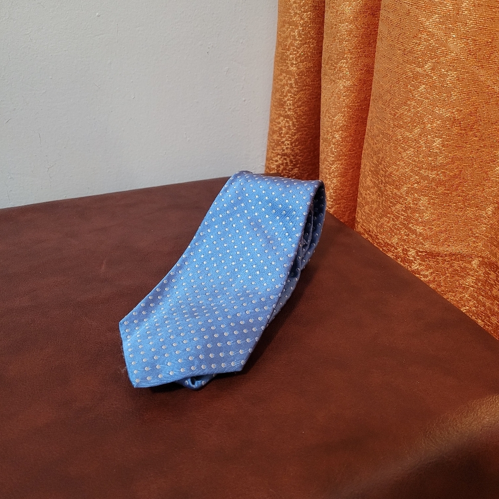 Kiton Blue Polka Dot Tie